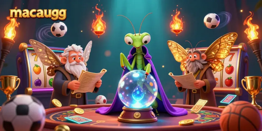 Engage with macaugg’s enchanting online casino experience featuring a fortune teller and lively gaming elements.