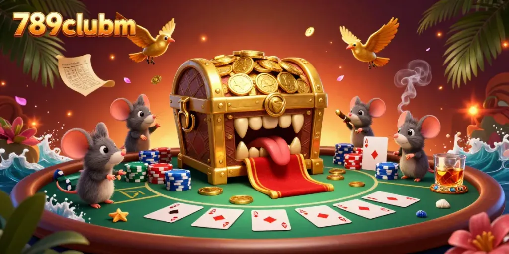 Experience thrilling poker action at 789clubm with captivating casino visuals and characters.
