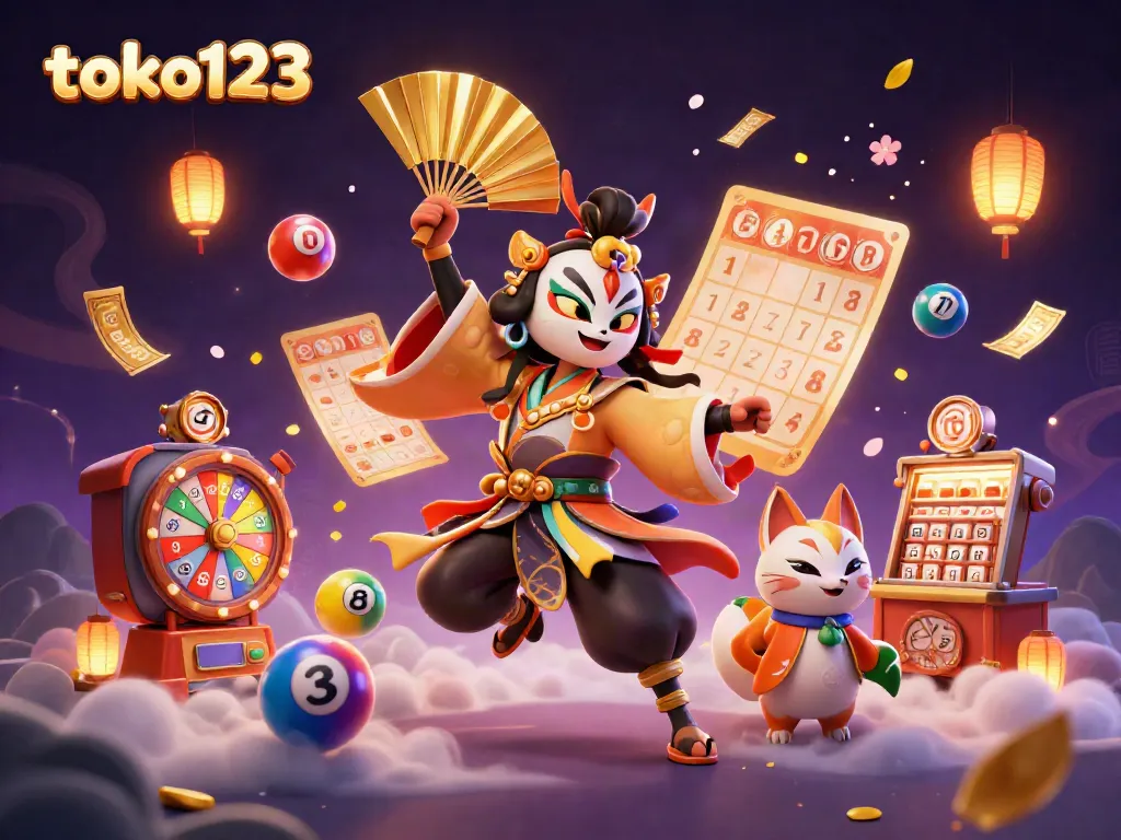 Engage in exciting lottery actions with toko123 featuring vibrant characters and elements.