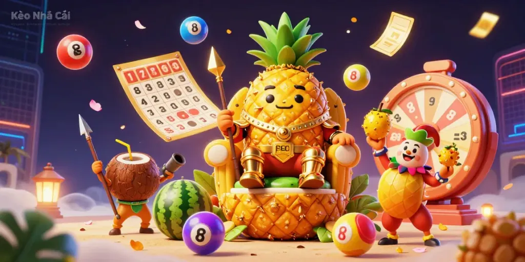 Kèo Nhà Cái embraces exciting games with colorful illustrations, showcasing dynamic gambling elements.