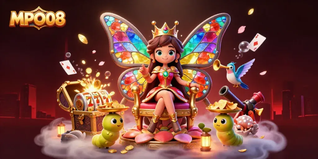 Experience thrilling gameplay at MPO08 with vibrant slot elements and captivating characters.