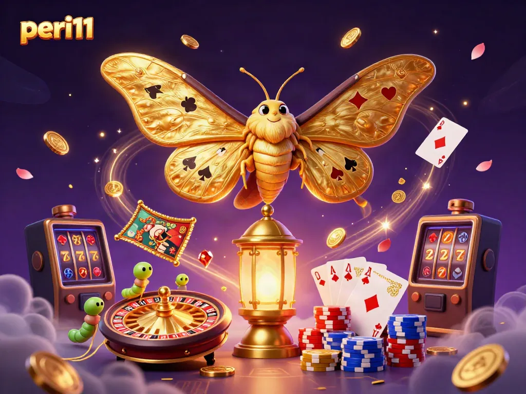 Experience exciting gaming opportunities with peri11's alluring 3D illustration showcasing casino elements and vibrant characters.